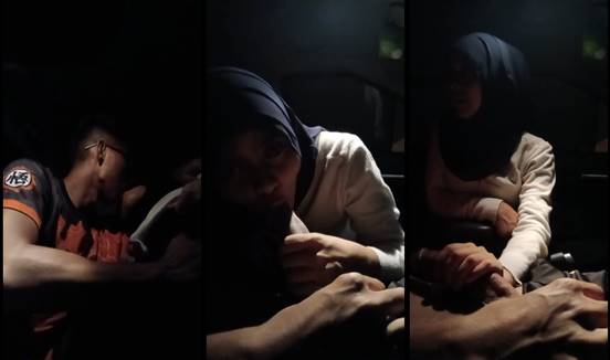 Bokep malay dimobil jilbab blowjob kontol